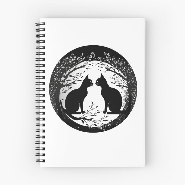 Item preview, Two cats in love in an elegant pattern designed and sold by GorinART.