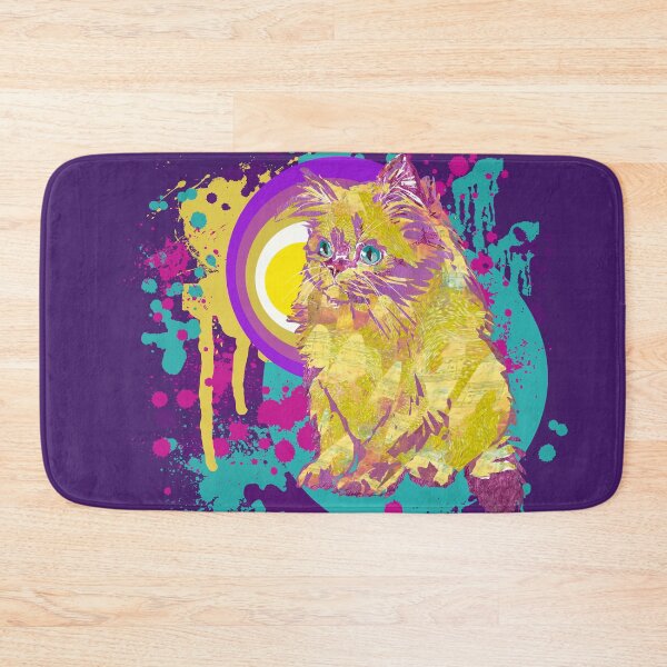 Item preview, Paint Splatter Yellow Kitty Cat designed and sold by ginaisarty.