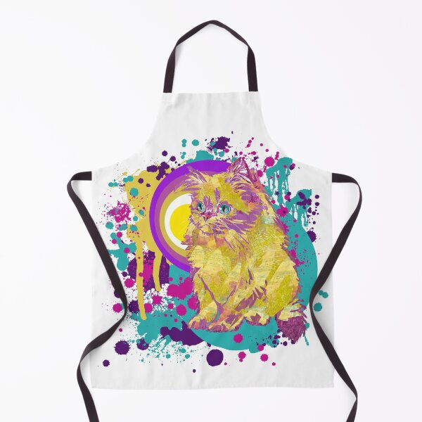 Item preview, Paint Splatter Yellow Kitty Cat designed and sold by ginaisarty.