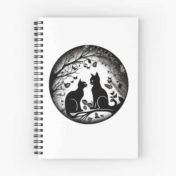 Item preview, Two cats in love in an elegant pattern designed and sold by GorinART.