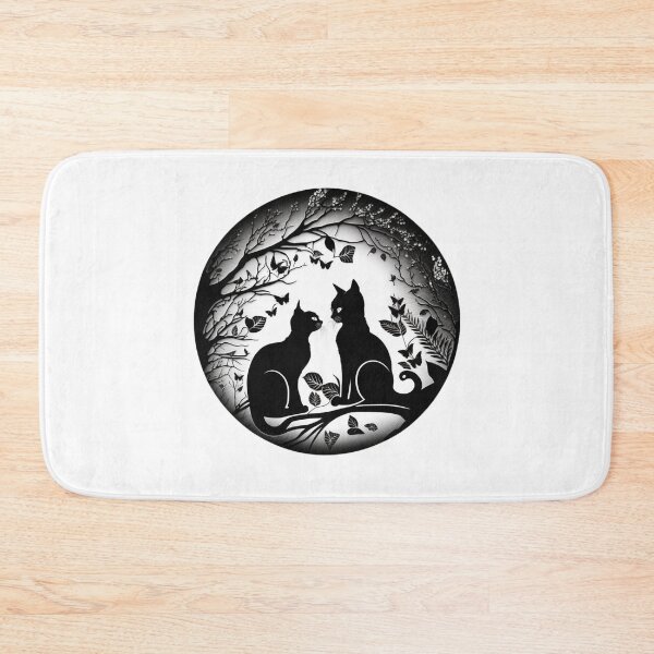 Item preview, Two cats in love in an elegant pattern designed and sold by GorinART.