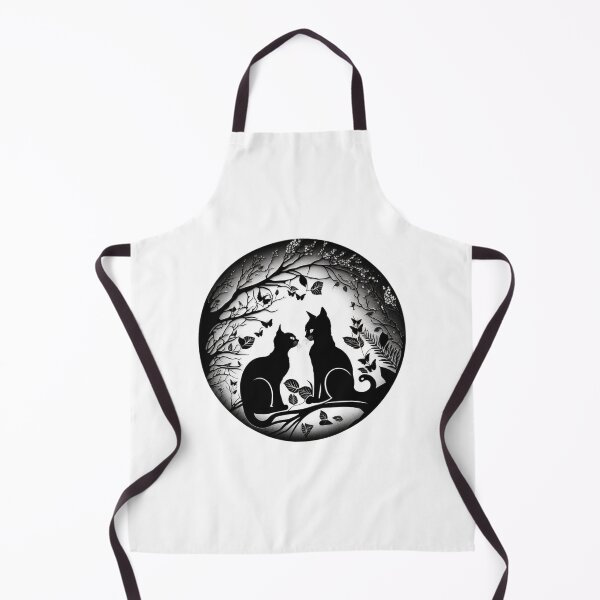 Item preview, Two cats in love in an elegant pattern designed and sold by GorinART.