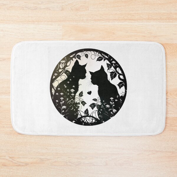 Item preview, Two cats in love in an elegant pattern designed and sold by GorinART.