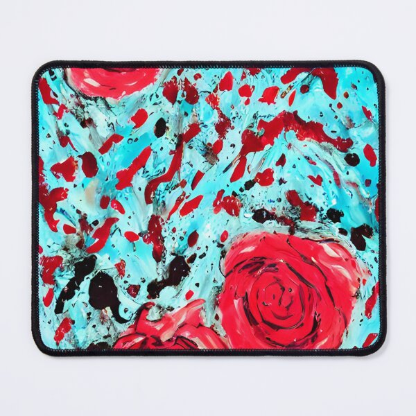 Item preview, Splash of red roses on a light blue background designed and sold by GOLDENLIONPERU.