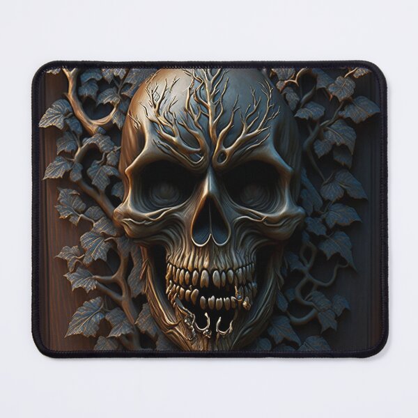 Item preview, Wood Carved Skull V1 designed and sold by GummywormDesign.