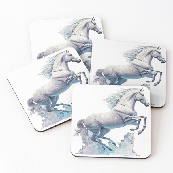 Item preview, Elegant white horse designed and sold by Newtaste-Store.