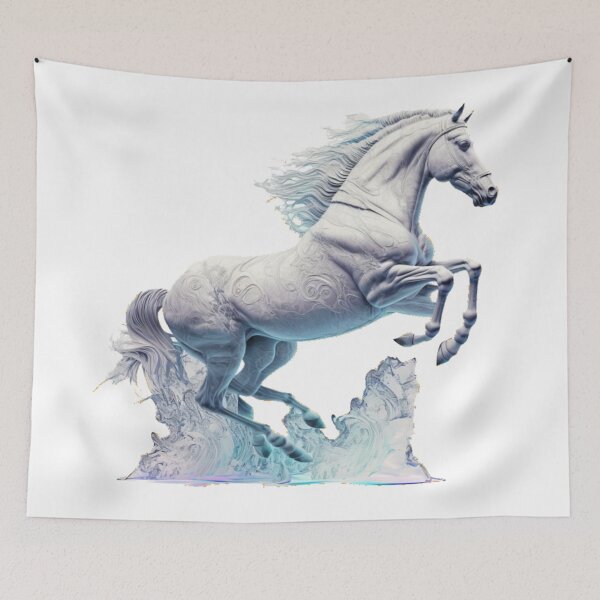 Item preview, Elegant white horse designed and sold by Newtaste-Store.