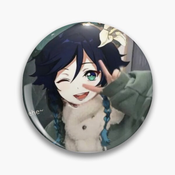 Item preview, Cheeky Venti Genshin Impact Barbatos Genshin Venti Cute Cheeky Ehe Peace Sign  designed and sold by feach.
