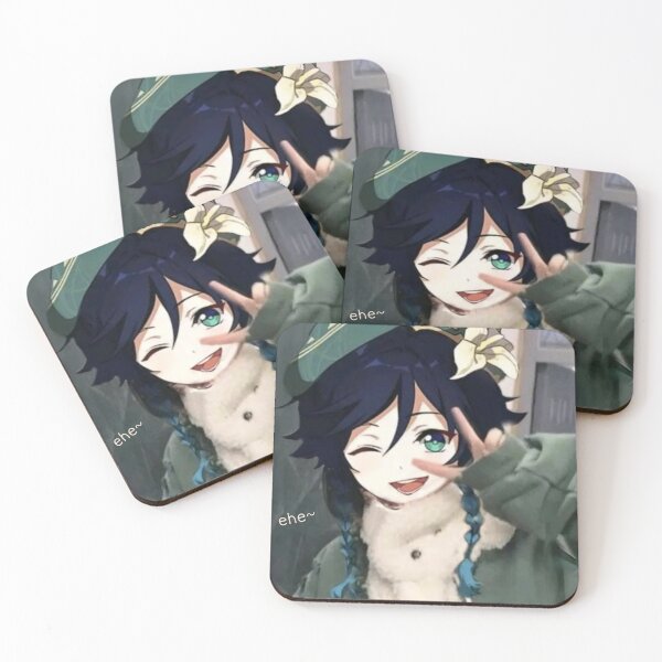 Item preview, Cheeky Venti Genshin Impact Barbatos Genshin Venti Cute Cheeky Ehe Peace Sign  designed and sold by feach.