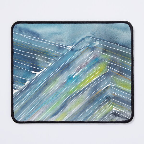 Item preview, Beautiful nature landscape, blue watercolor abstract, mountain designed and sold by anaozzart.