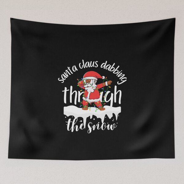 Item preview, Santa Claus Dabbing Through The Snow Christmas Tree Lights Dab Dance designed and sold by ArtistryPrint.