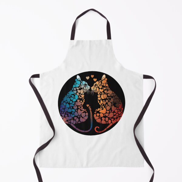 Item preview, Two cats in love in an elegant pattern designed and sold by GorinART.