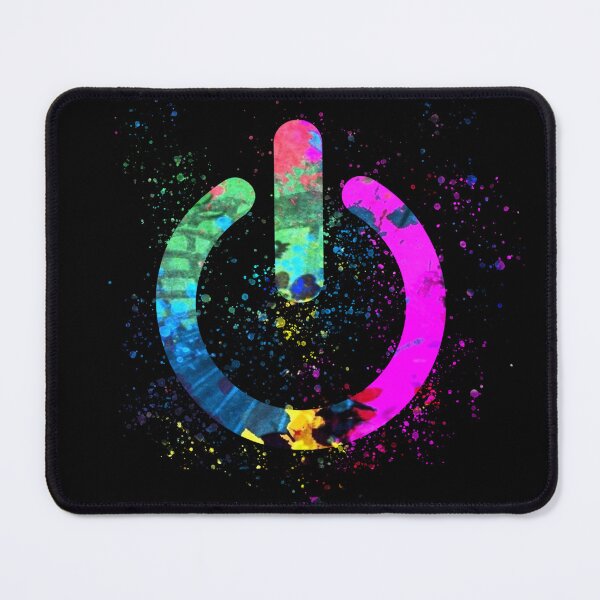 Item preview, Colorful Paint Splatter Power On Off Icon designed and sold by sweetbelle.