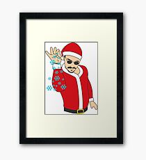Salt Bae Santa Framed Print