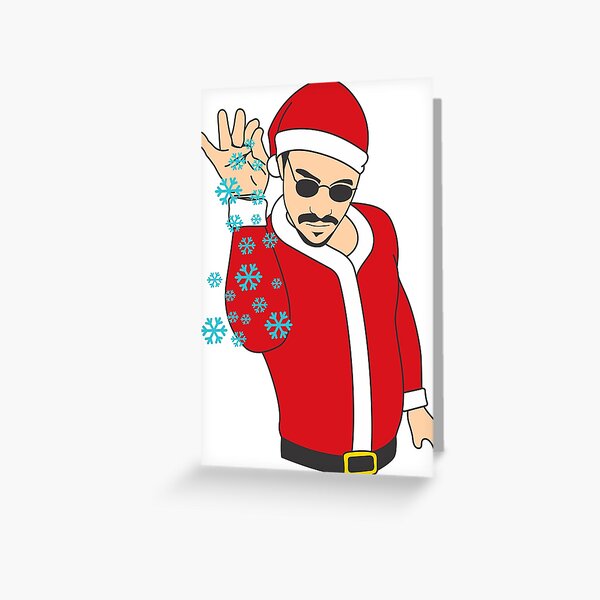 Salt Bae Santa Greeting Card