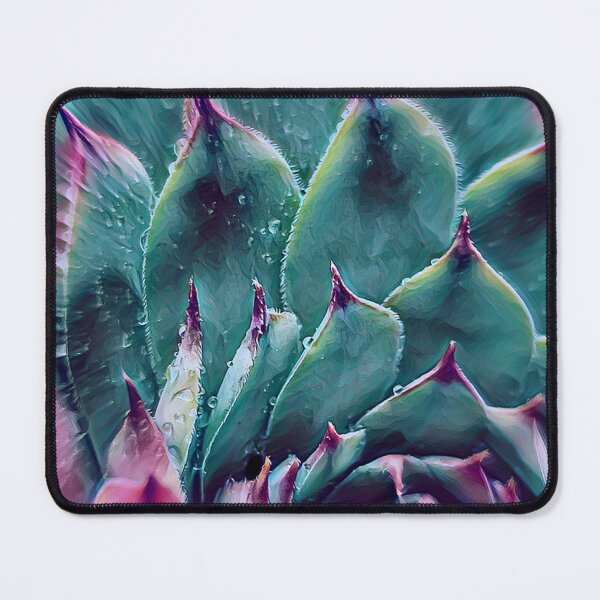 Item preview, Focal zoom illustration of purple blue houseleek flower plant designed and sold by Khala.