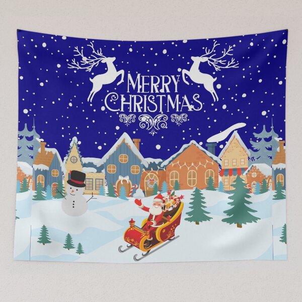 Item preview, Christmas Approaching | Funny Snowman And Santa Dabbing Through The Snow in Christmas Village | Merry and Bright Christmas | New Years Celebration | 2023 designed and sold by wilsonwindesign.
