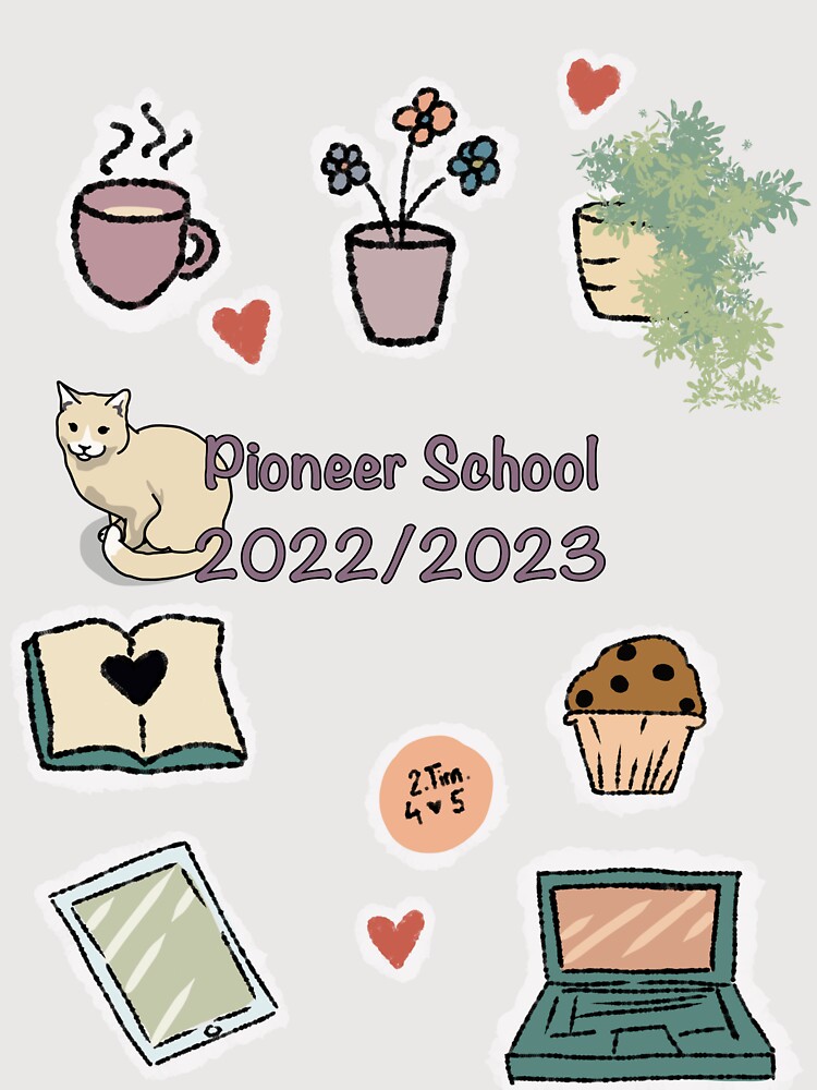 "Pioneer School" Sticker for Sale by heartdrawings Redbubble
