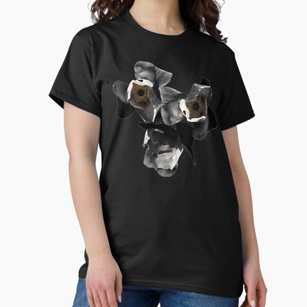 White flowers 1 - decorative pattern with transparent background Classic T-Shirt