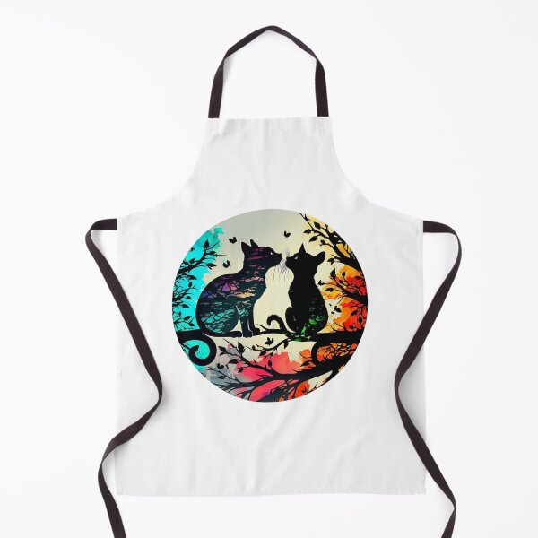 Item preview, Two cats in love in an elegant pattern designed and sold by GorinART.