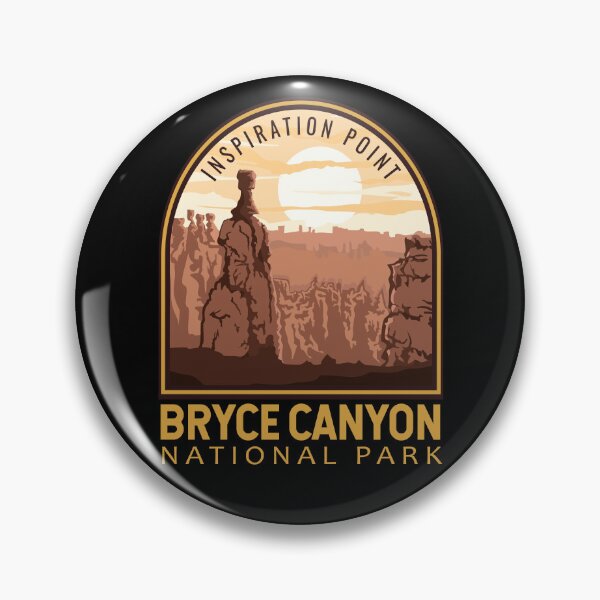Item preview, Bryce Canyon National Park Inspiration Point Vintage Emblem designed and sold by KrisSidDesigns.