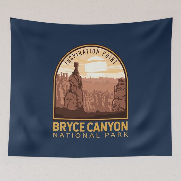 Item preview, Bryce Canyon National Park Inspiration Point Vintage Emblem designed and sold by KrisSidDesigns.