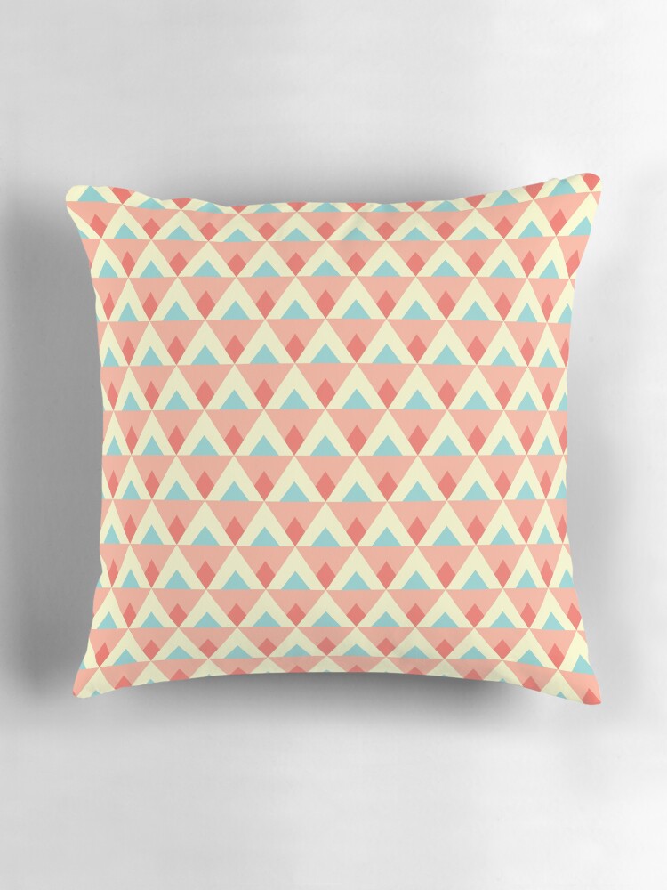 Thumbnail 3 of 4, Pillow, Triangles and diamonds designed and sold by petitspixels.