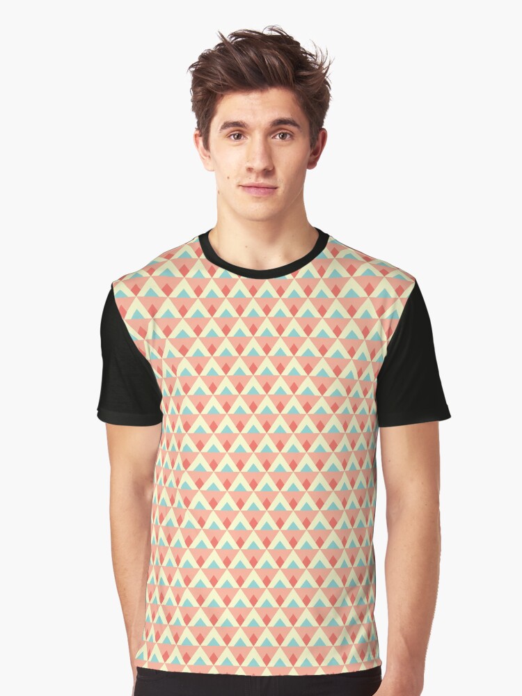 Thumbnail 1 of 5, Graphic T-Shirt, Triangles and diamonds designed and sold by petitspixels.