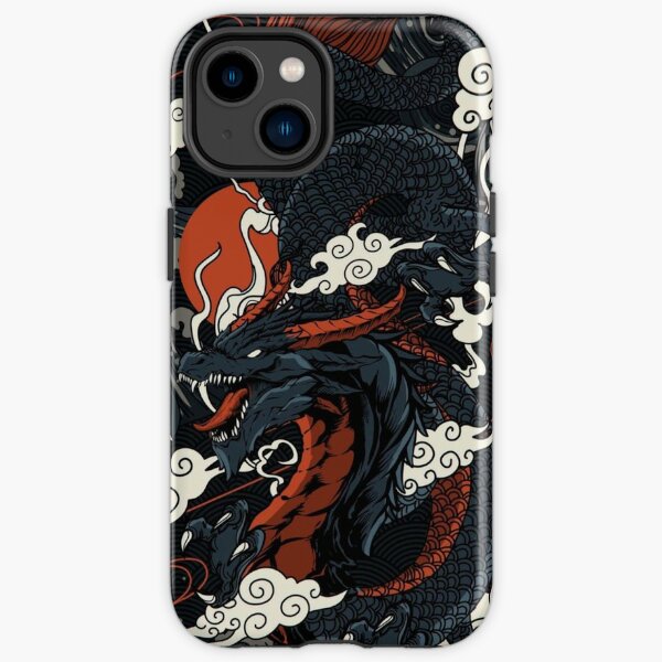 Dark Blue Dragon Anime like Kaido Iphone Case  iPhone Tough Case