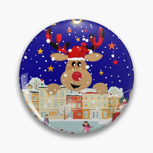 Artikelvorschau, Weihnachten naht | Fröhliche Weihnachtsfeier mit Rotwild im Winter | Frohe und strahlende Weihnachten | Silvesterfeier | 2023 entworfen und verkauft von wilsonwindesign.