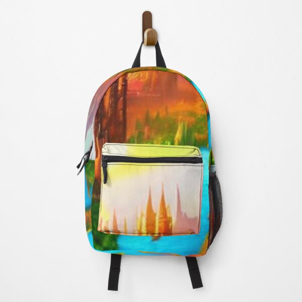 Item preview, Fantasy Landscape of City and River designed and sold by HanaiPrint.