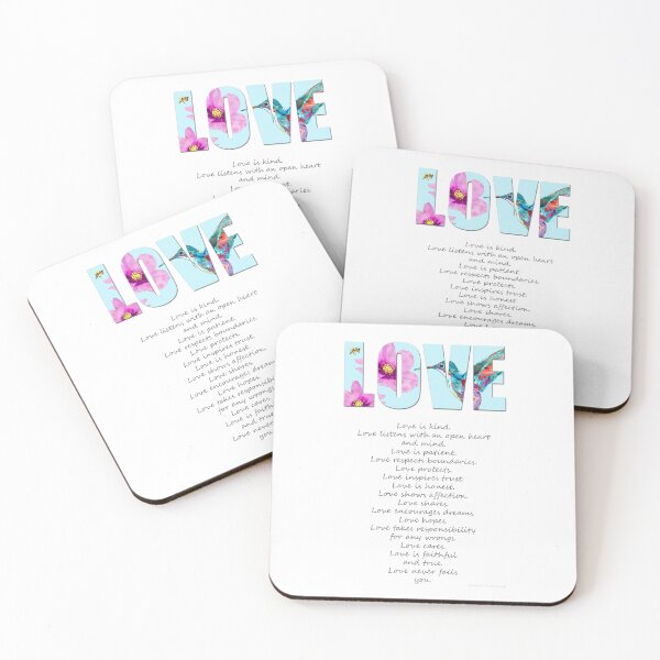 Item preview, Love Is Hummingbird Flower Loving Art designed and sold by Sharon Cummings Art.
