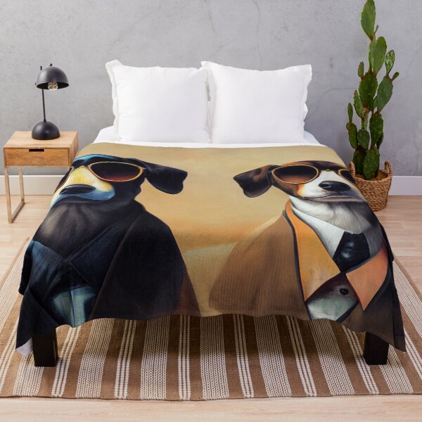 Item preview, Two Cool Dogs Wearing Sunglasses and Suits designed and sold by BySpinny.