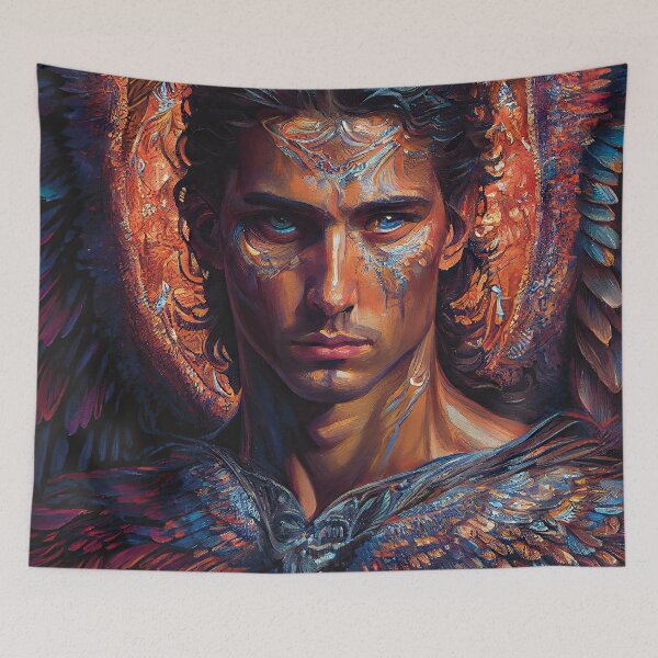 Item preview, Archangel Azrael Illustration designed and sold by OccultDreams.