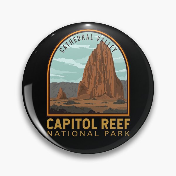 Item preview, Capitol Reef National Park Cathedral Valley Vintage Emblem designed and sold by KrisSidDesigns.