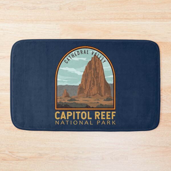 Item preview, Capitol Reef National Park Cathedral Valley Vintage Emblem designed and sold by KrisSidDesigns.