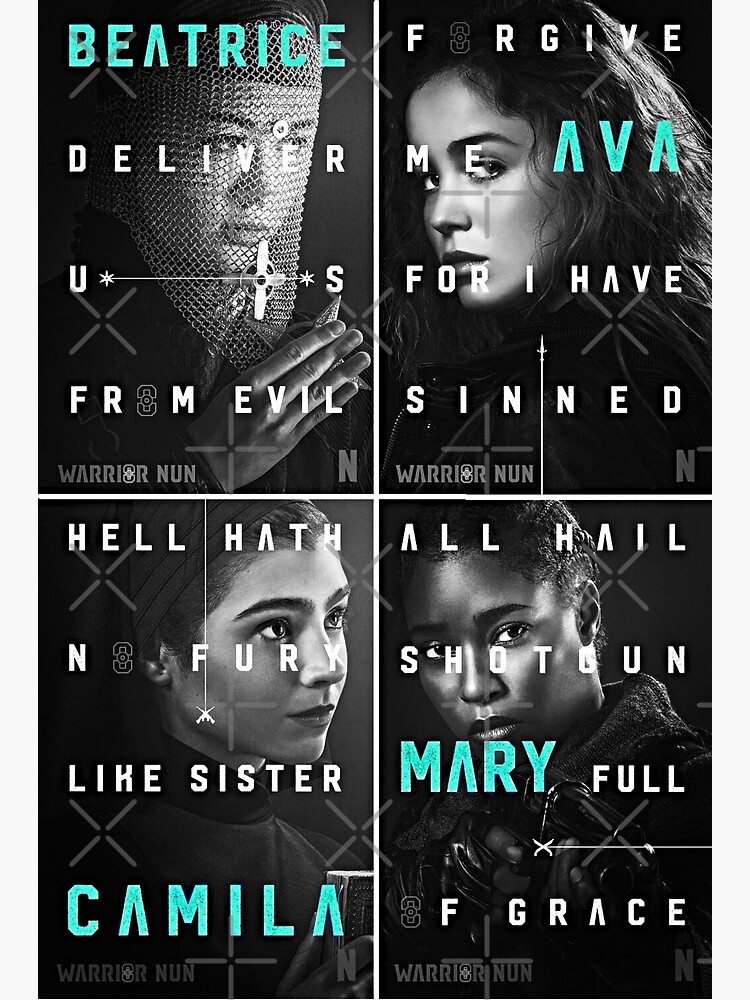 Beatrice, Ava, Camila, and Mary Poster by Aemeth