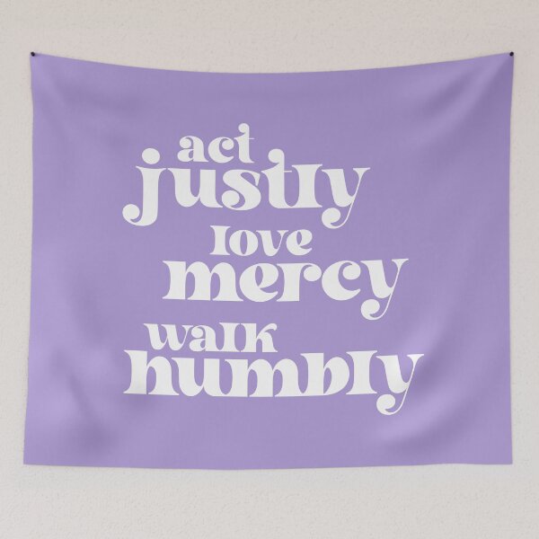 Item preview, Act Justly, Love Mercy, Walk Humbly - social justice Bible (retro white text) designed and sold by Ofeefee.