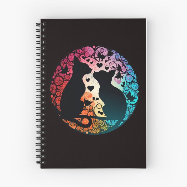 Item preview, Two cats in love in an elegant pattern designed and sold by GorinART.