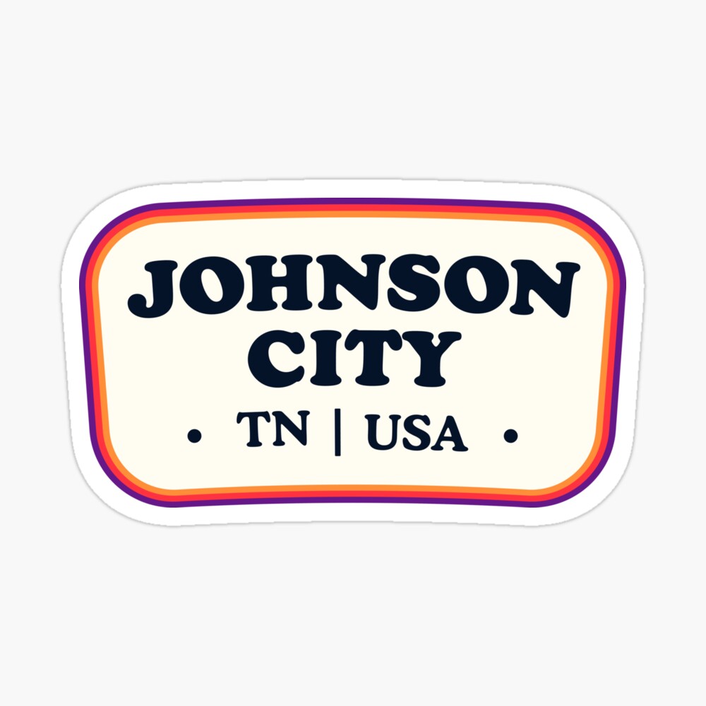 Johnson City | Retro Badge Sticker