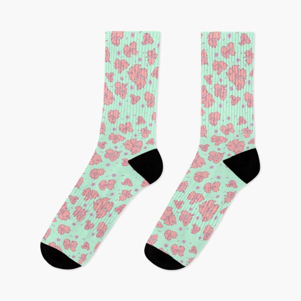 Item preview, Pink and Peach Hawaiian Flower Pattern designed and sold by TheFoxyWolfShop.