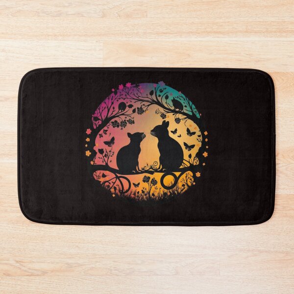 Item preview, Two cats in love in an elegant pattern designed and sold by GorinART.