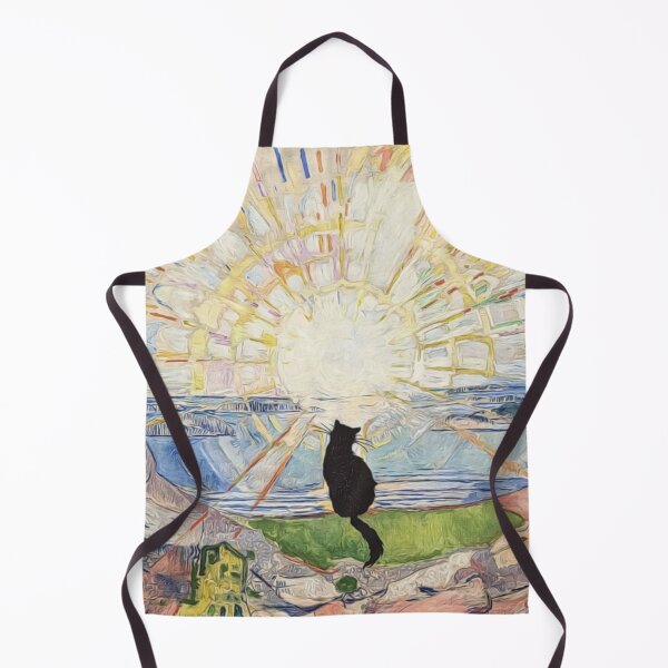 Item preview, Edvard Munch's Solenintro With Cat Silhouette designed and sold by HappyLifeCreate.