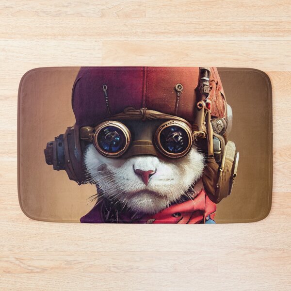 Item preview, Anthropomorphic Tiny Cute Cyberpunk Pirate Persian designed and sold by MimozaStudio.
