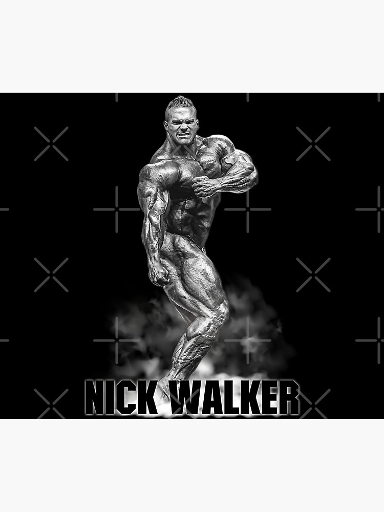 Nick Walker Triceps Pose Bodybuilder BW Poster for Sale by almeapparel