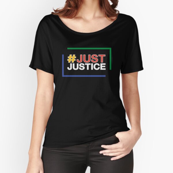 JustJustice - stacked on black Relaxed Fit T-Shirt