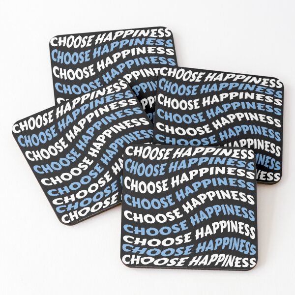 Item preview, Choose Happiness Wavy Text light blue argentina colour designed and sold by hockeng.
