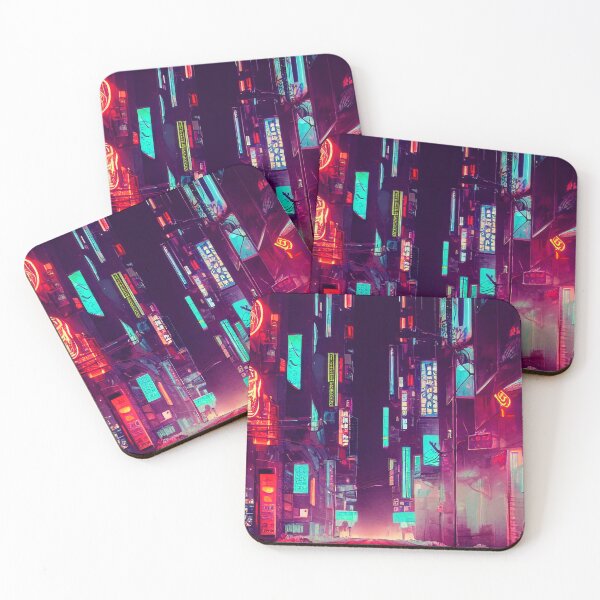 Item preview, Vibrant Cyberpunk City designed and sold by AICreateWorlds.