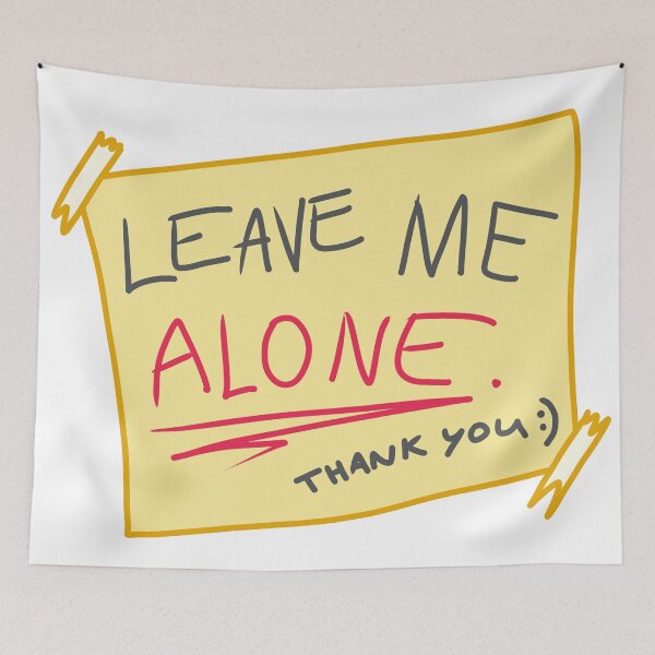 Item preview, Funny Post-it Note Saying "Leave Me Alone" Design designed and sold by Jellibeany.