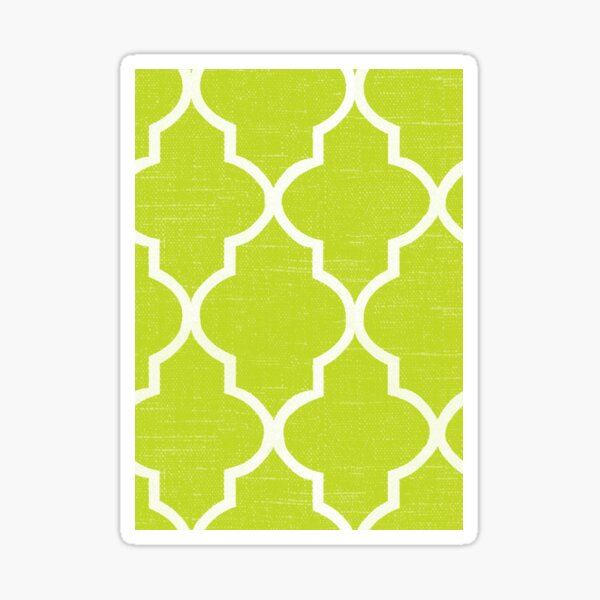 Item preview, Vibrant Lime Punch green white quatrefoil designed and sold by coverinlove.